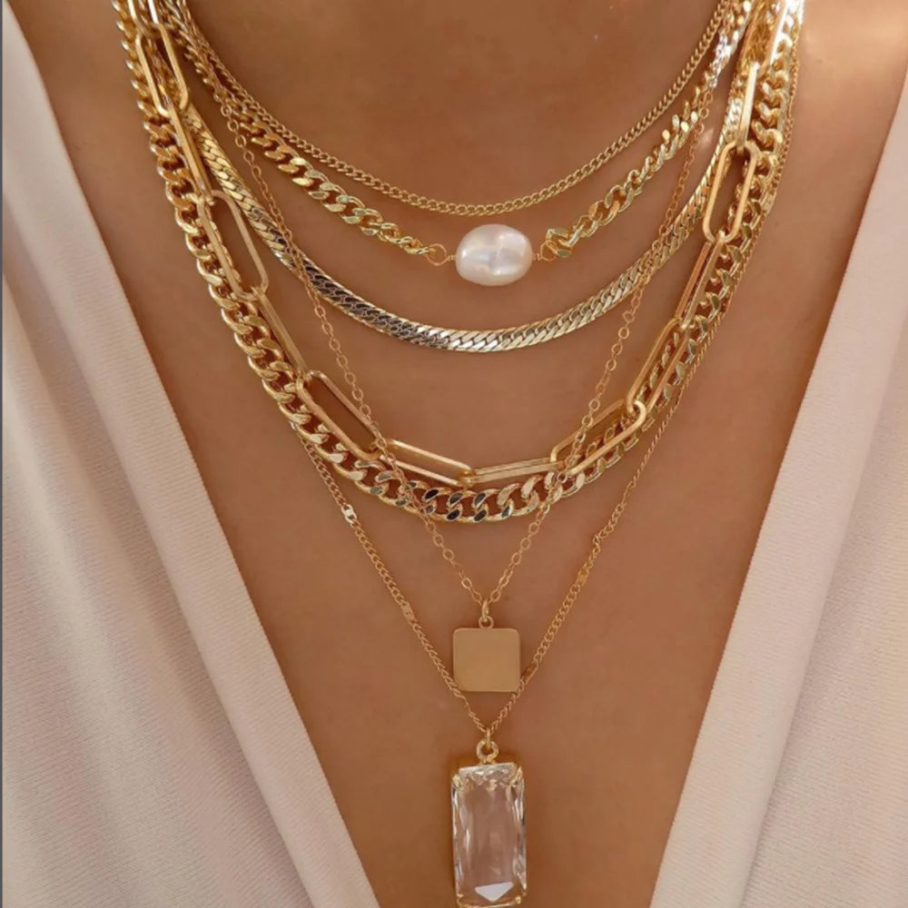 BohoGleam™ Layered Necklace Set