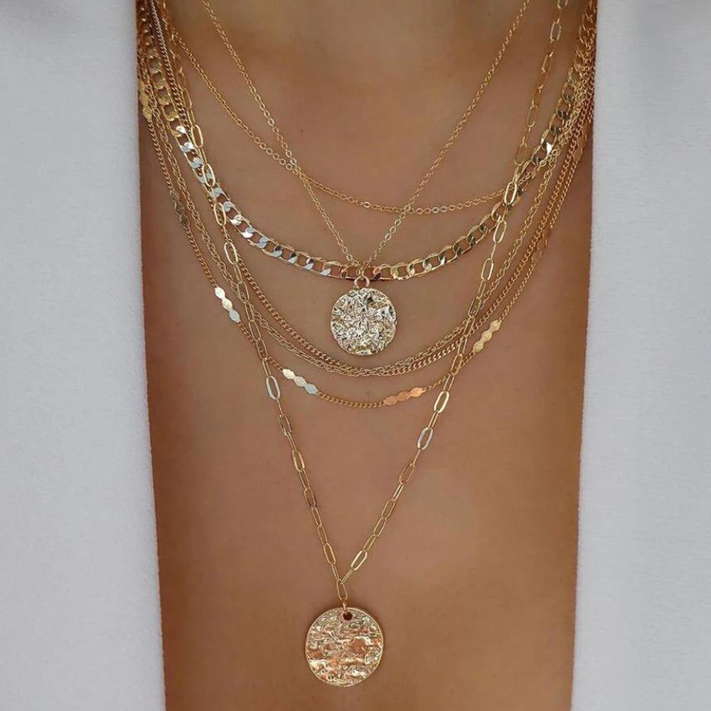 BohoGleam™ Layered Necklace Set