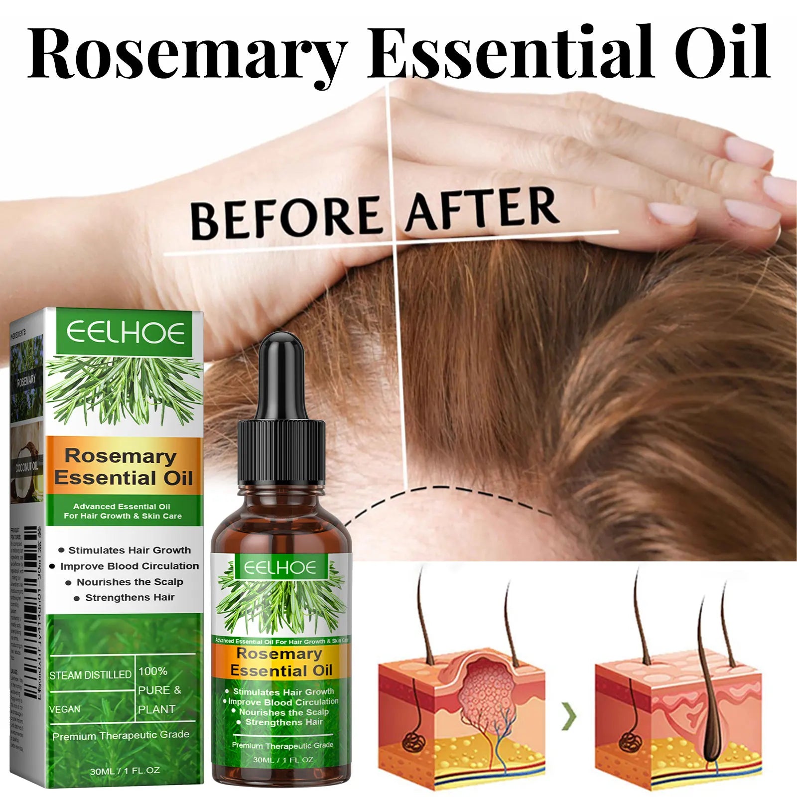 RoseGlow™ Hair Growth & Repair Oil 60ml