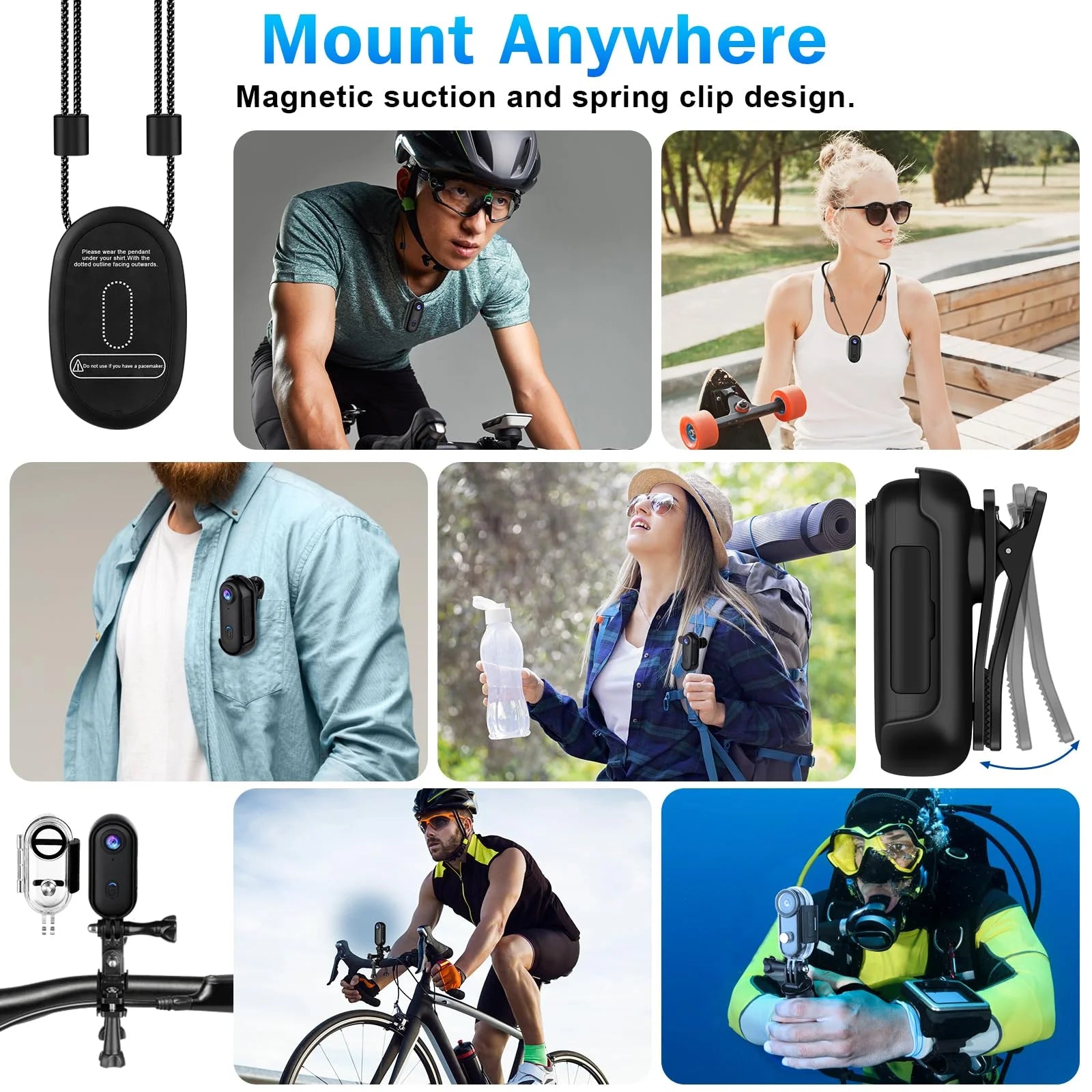 VeloCam™ 4K Mini Action Camera – Waterproof Sport & Body Cam