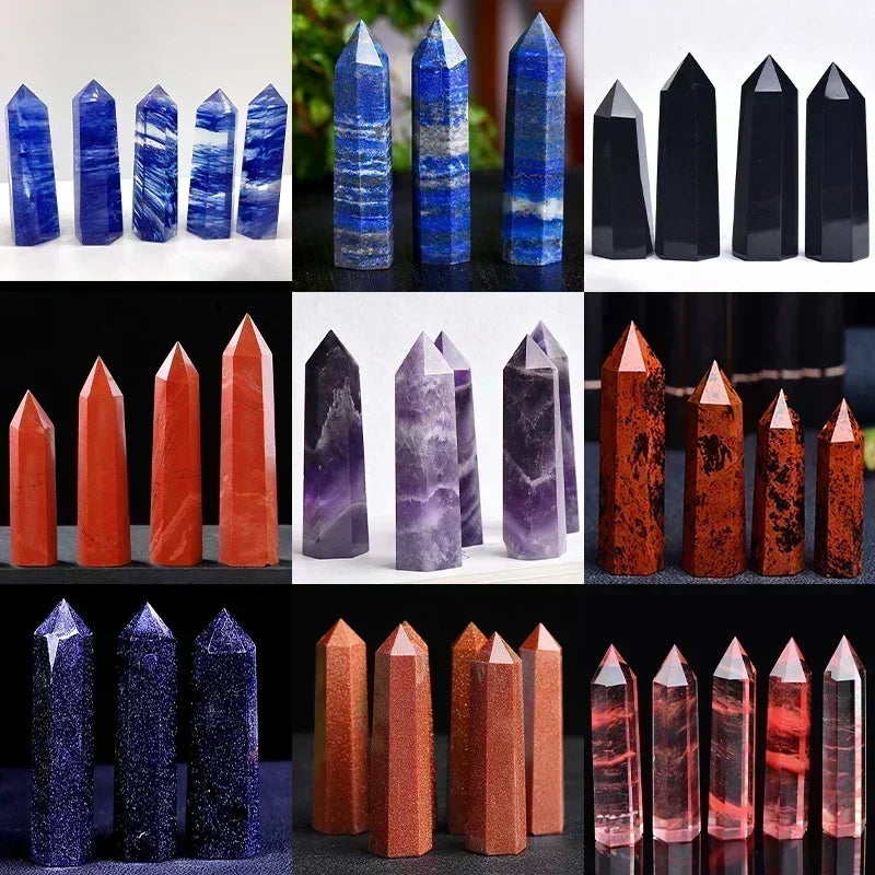 Healing Crystal Wand – Hand-Carved Natural Stone Points