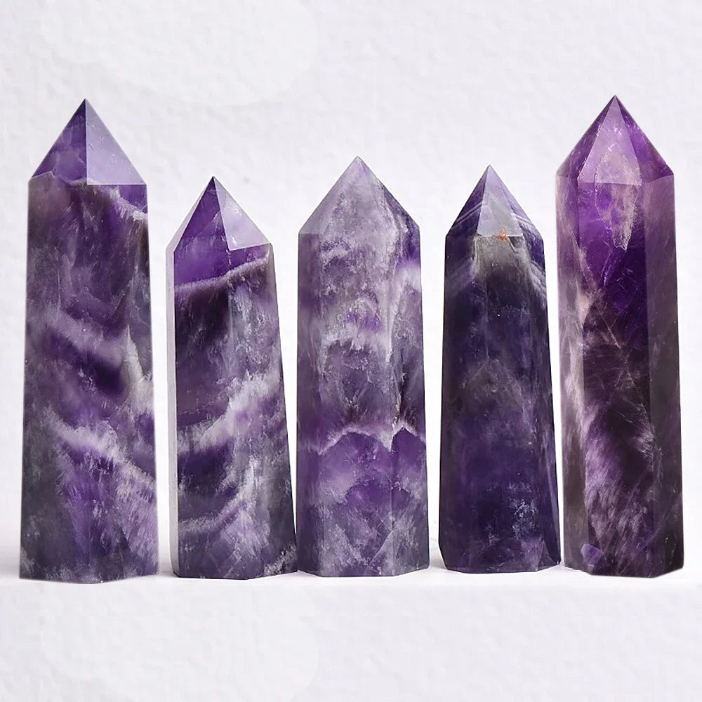 Healing Crystal Wand – Hand-Carved Natural Stone Points