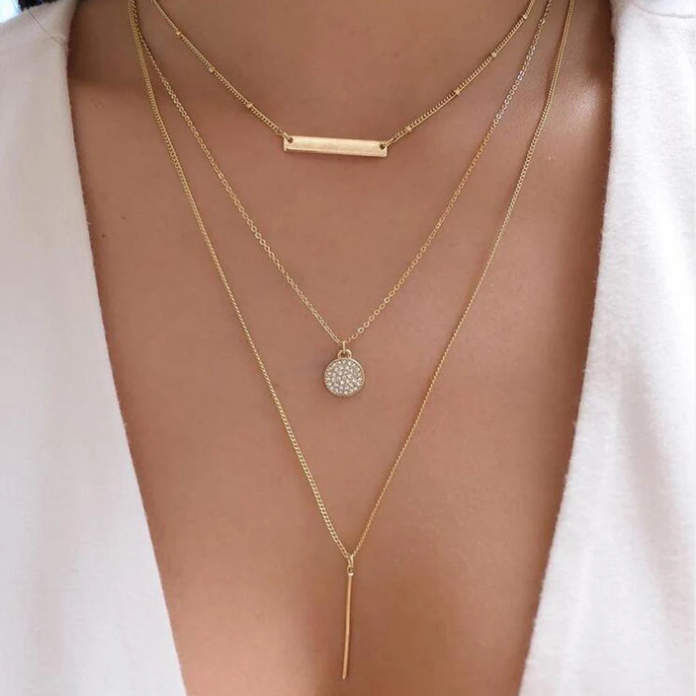 BohoGleam™ Layered Necklace Set