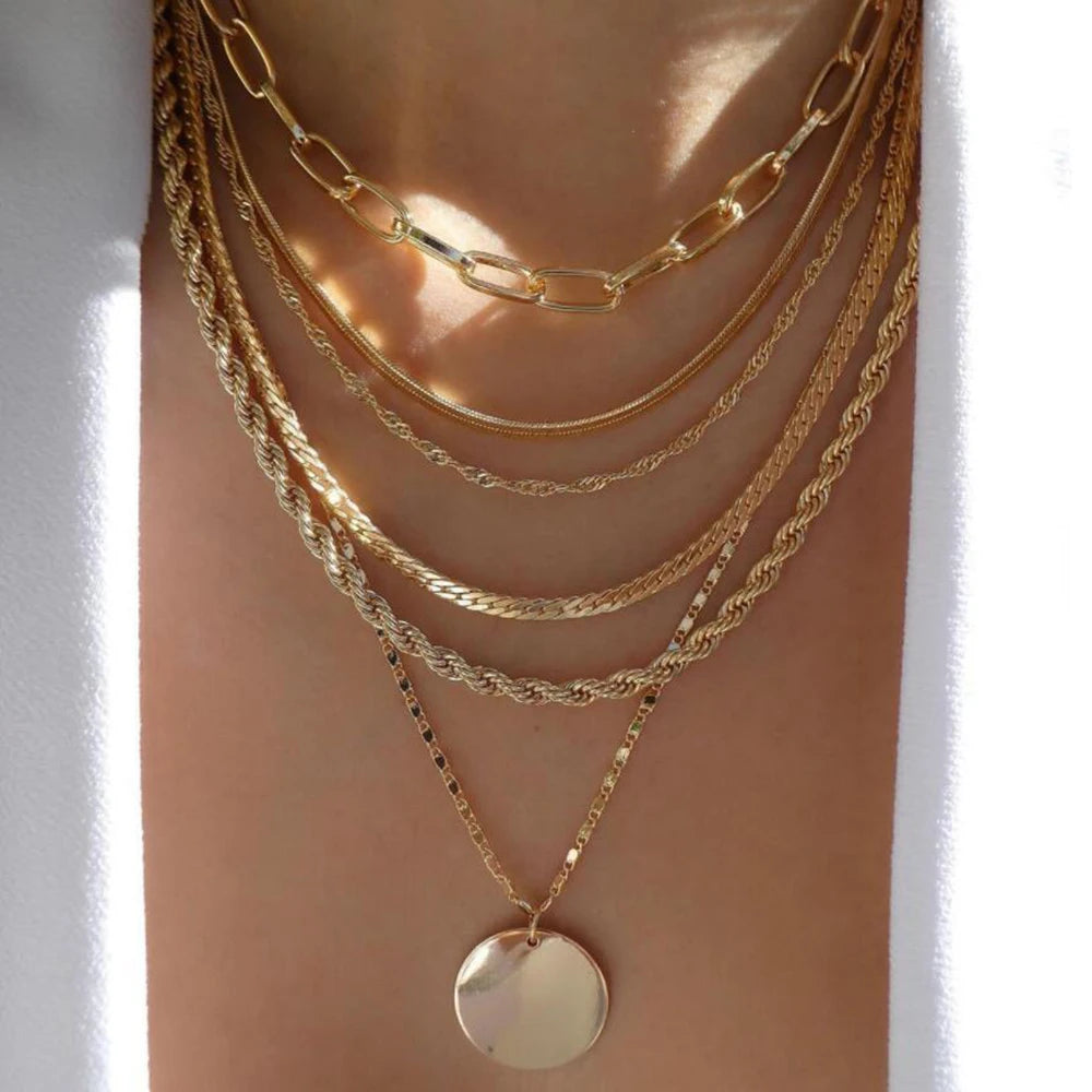 BohoGleam™ Layered Necklace Set