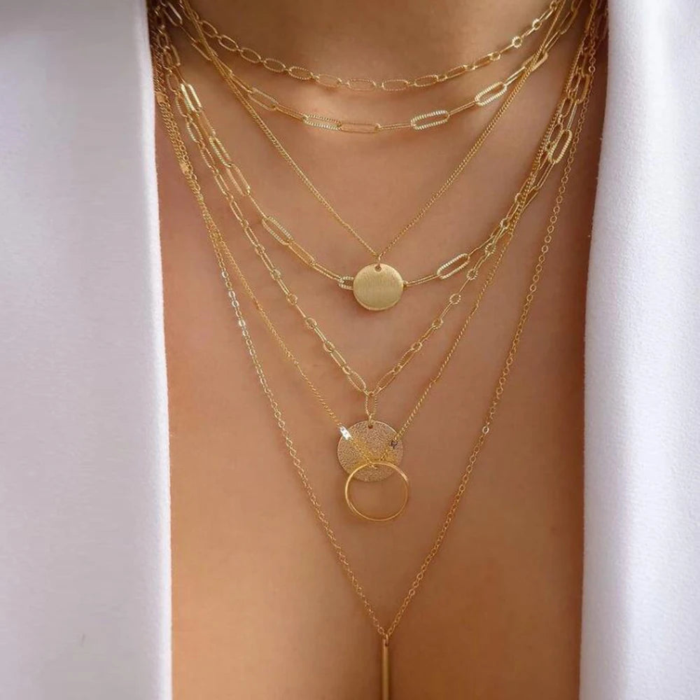 BohoGleam™ Layered Necklace Set