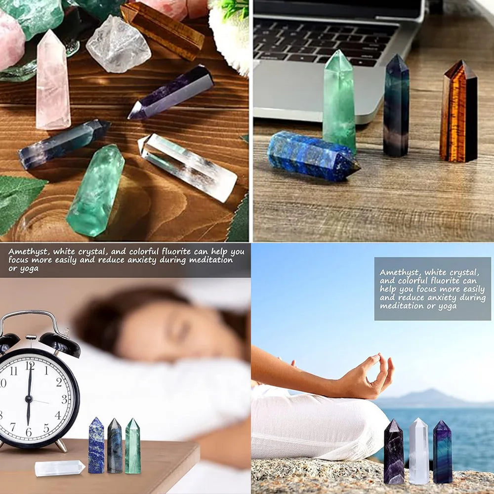 Healing Crystal Wand – Hand-Carved Natural Stone Points
