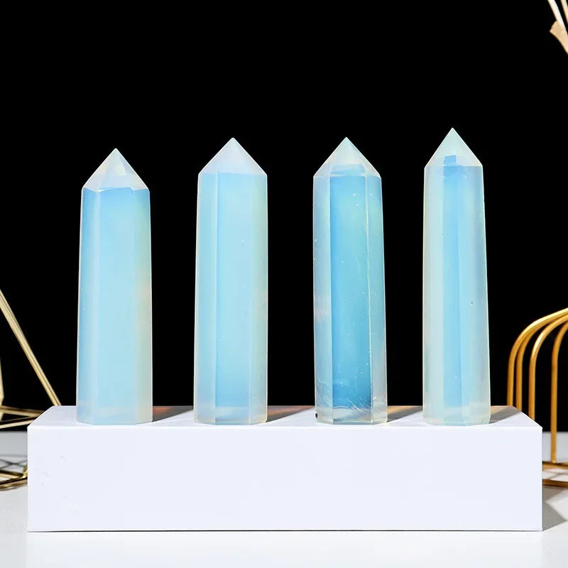 Healing Crystal Wand – Hand-Carved Natural Stone Points