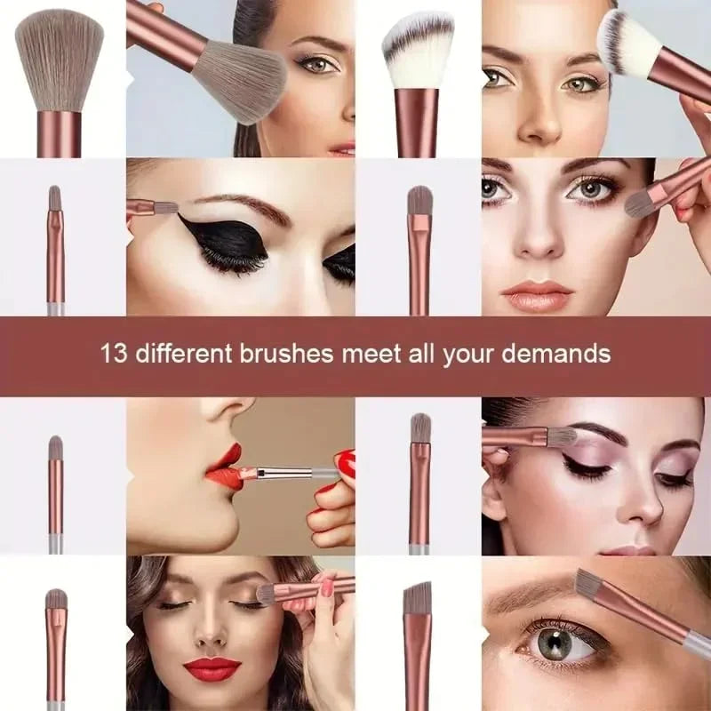 Essential Beauty Makeup Brush Set (13 pcs)