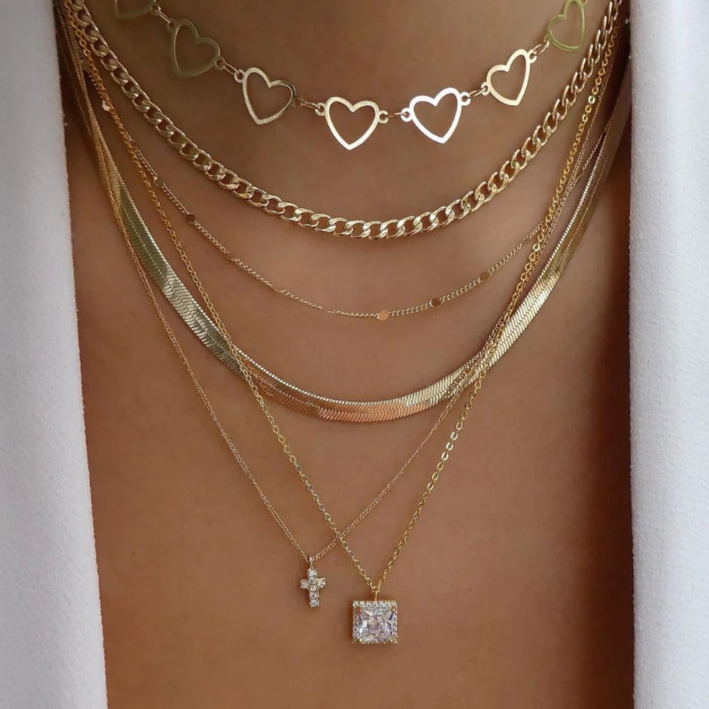 BohoGleam™ Layered Necklace Set