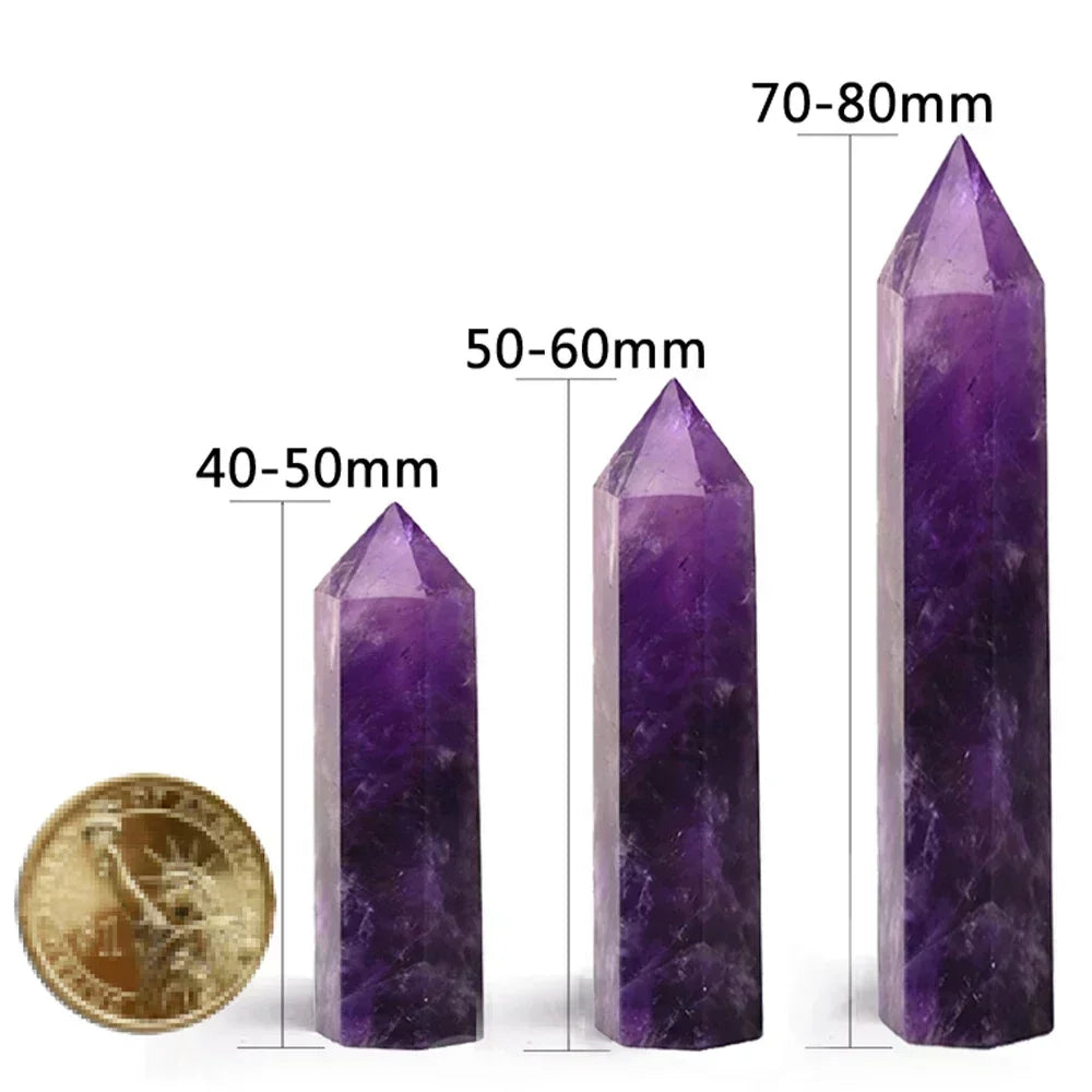 Healing Crystal Wand – Hand-Carved Natural Stone Points