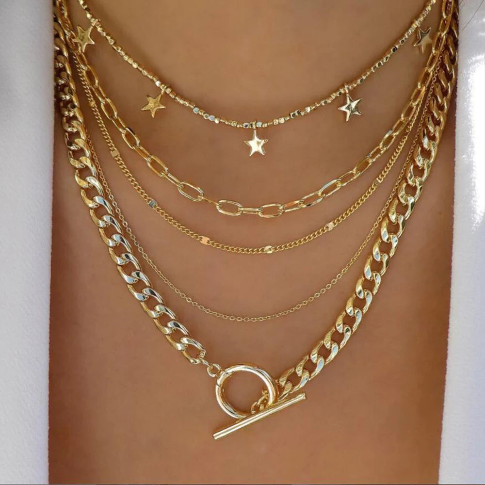 BohoGleam™ Layered Necklace Set