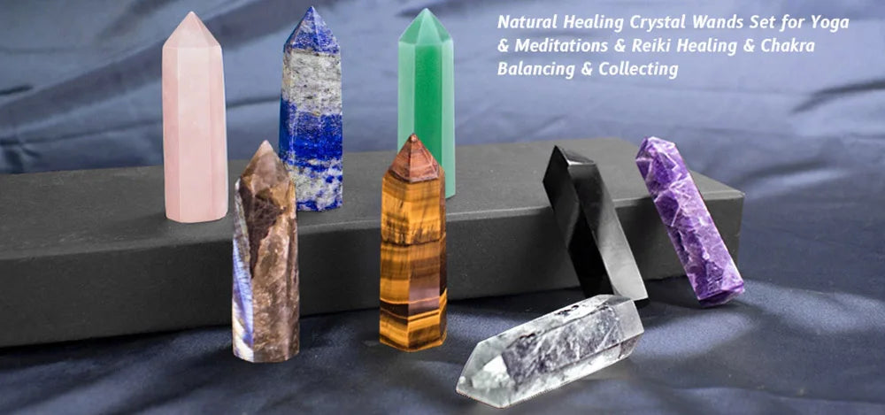Healing Crystal Wand – Hand-Carved Natural Stone Points