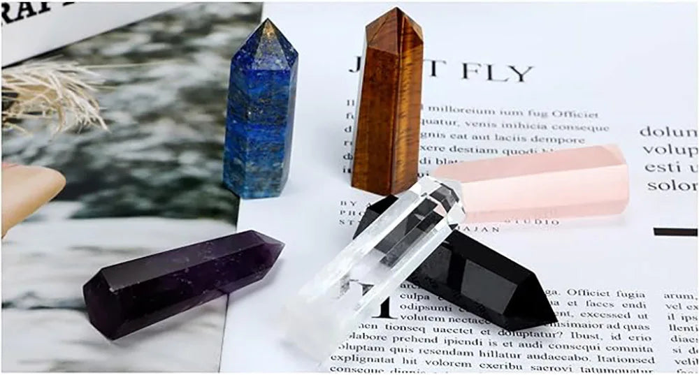 Healing Crystal Wand – Hand-Carved Natural Stone Points